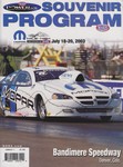 Programme cover of Bandimere Speedway, 20/07/2003