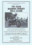 Programme cover of Barbon Hill Climb, 27/07/2002