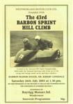 Programme cover of Barbon Hill Climb, 26/07/2003
