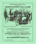 Programme cover of Barbon Hill Climb, 26/07/1986