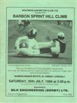 Programme cover of Barbon Hill Climb, 30/07/1988