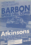 Programme cover of Barbon Hill Climb, 19/05/1990
