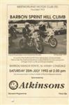 Programme cover of Barbon Hill Climb, 25/07/1992