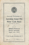 Programme cover of Bathurst Vale Circuit, 04/04/1931