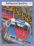 Programme cover of Battleground Speedway, 09/08/1986