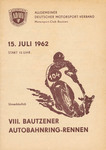 Programme cover of Bautzener Autobahnring, 15/07/1962