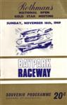 Programme cover of Baypark Raceway, 16/11/1969