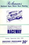 Programme cover of Baypark Raceway, 20/09/1970