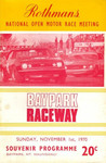 Programme cover of Baypark Raceway, 01/11/1970