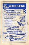 Programme cover of Baypark Raceway, 23/10/1977