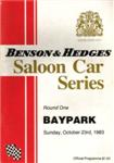 Programme cover of Baypark Raceway, 23/10/1983