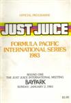 Programme cover of Baypark Raceway, 02/01/1983