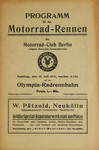 Programme cover of Berlin Olympia-Radrennbahn, 18/07/1920