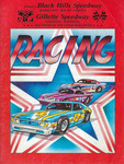 Programme cover of Black Hills Speedway, 1989