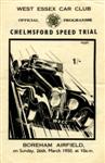 Programme cover of Boreham Racing Circuit, 26/03/1950