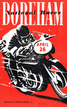 Programme cover of Boreham Racing Circuit, 26/04/1952