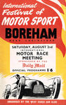 Programme cover of Boreham Racing Circuit, 02/08/1952