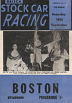 Programme cover of Boston Sports Stadium, 19/09/1970
