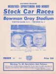 Programme cover of Bowman-Gray Stadium, 23/04/1961