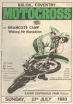 Programme cover of Bramecote Camp, 27/07/1980