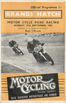 Programme cover of Brands Hatch Circuit, 27/09/1953