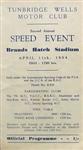 Programme cover of Brands Hatch Circuit, 11/04/1954