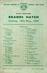 Programme cover of Brands Hatch Circuit, 10/05/1959