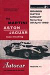 Programme cover of Brands Hatch Circuit, 30/04/1960