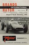 Programme cover of Brands Hatch Circuit, 07/08/1961