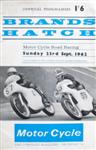 Programme cover of Brands Hatch Circuit, 23/09/1962