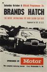 Programme cover of Brands Hatch Circuit, 06/10/1962