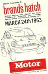 Programme cover of Brands Hatch Circuit, 24/03/1963