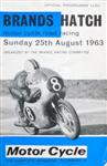 Programme cover of Brands Hatch Circuit, 25/08/1963