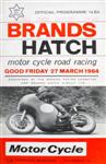 Programme cover of Brands Hatch Circuit, 27/03/1964