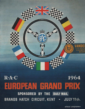RAC European Grand Prix programme cover, Brands Hatch Circuit, 11/07/1964