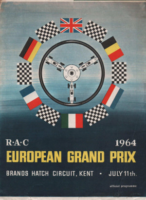 RAC European Grand Prix dummy programme cover, Brands Hatch Circuit, 11/07/1964