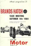 Programme cover of Brands Hatch Circuit, 04/10/1964