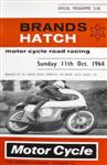 Programme cover of Brands Hatch Circuit, 11/10/1964