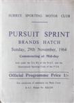 Programme cover of Brands Hatch Circuit, 29/11/1964