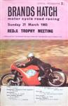 Programme cover of Brands Hatch Circuit, 21/03/1965