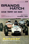 Programme cover of Brands Hatch Circuit, 19/04/1965