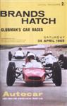 Programme cover of Brands Hatch Circuit, 24/04/1965