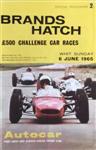 Programme cover of Brands Hatch Circuit, 06/06/1965