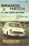Programme cover of Brands Hatch Circuit, 08/08/1965