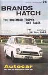Programme cover of Brands Hatch Circuit, 28/11/1965