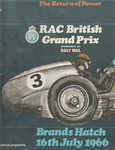 Programme cover of Brands Hatch Circuit, 16/07/1966
