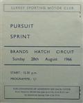 Programme cover of Brands Hatch Circuit, 28/08/1966