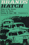 Programme cover of Brands Hatch Circuit, 25/09/1966