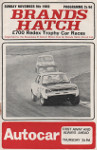 Programme cover of Brands Hatch Circuit, 09/11/1969