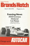 Programme cover of Brands Hatch Circuit, 30/03/1970